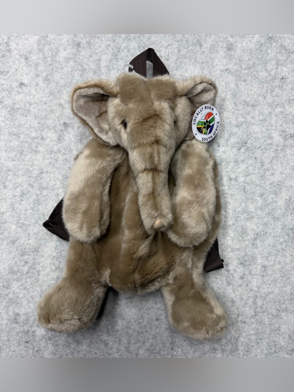 NWT Plush Elephant Backpack Locally Born South Africa Recycled Eco Friendly